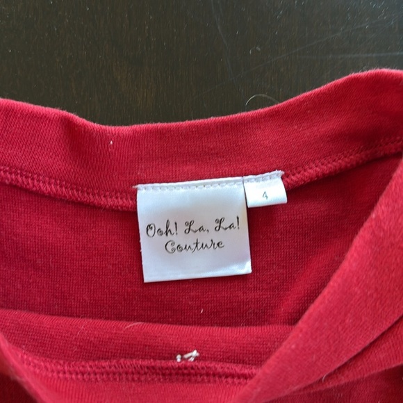 Couture dress with bows and tulle size 4T - Picture 2 of 2